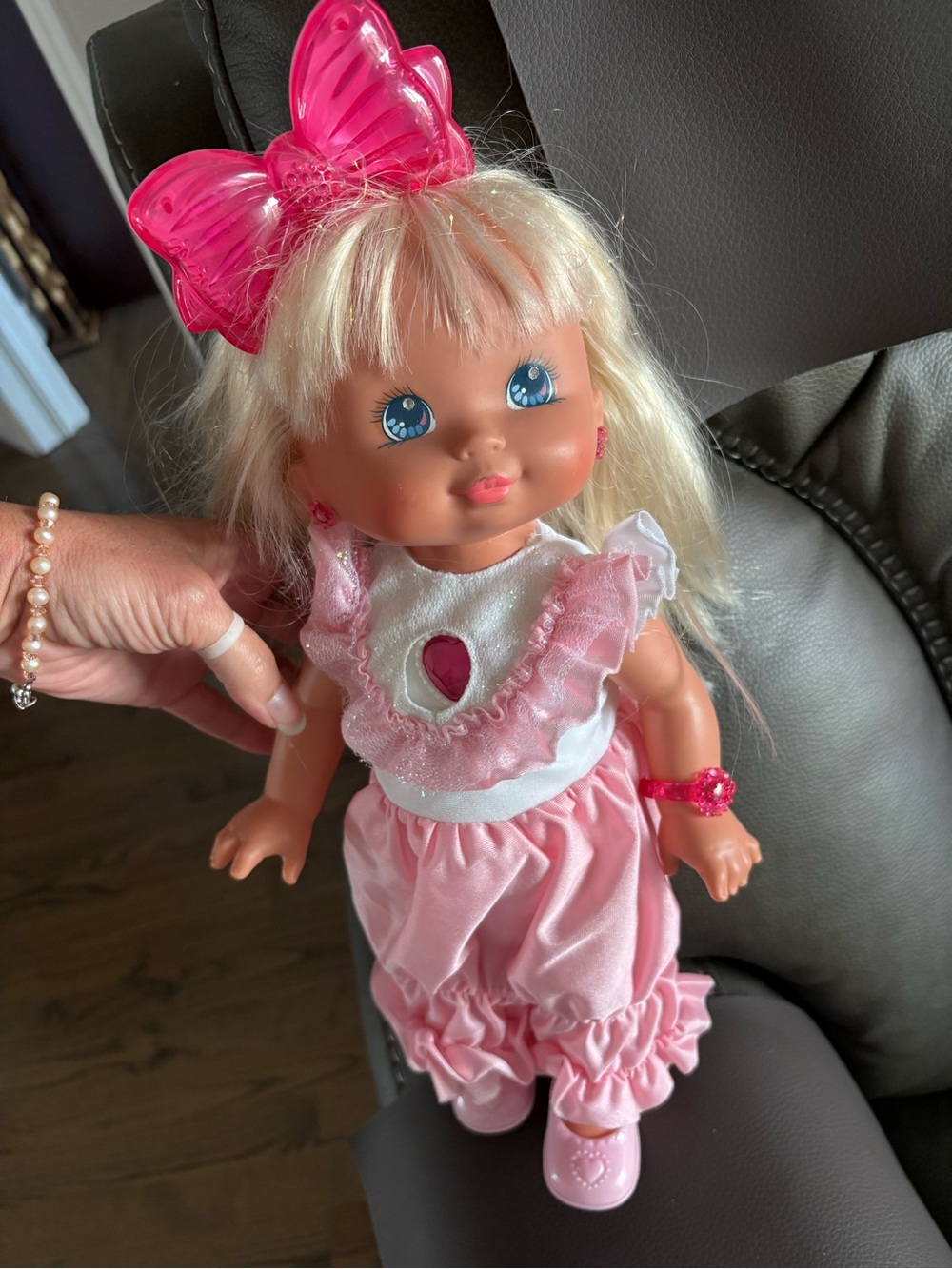 Vintage P.J. Sparkles Doll Light Up Heart & Earrings Works 1990s Playskool